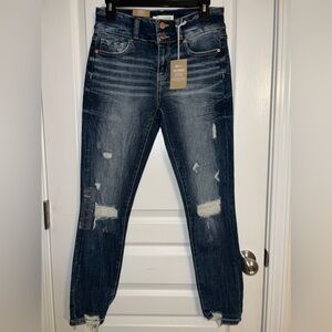 NWT BKE Denim Victoria Mid-Rise Ankle Skinny Universal Fit Size 28